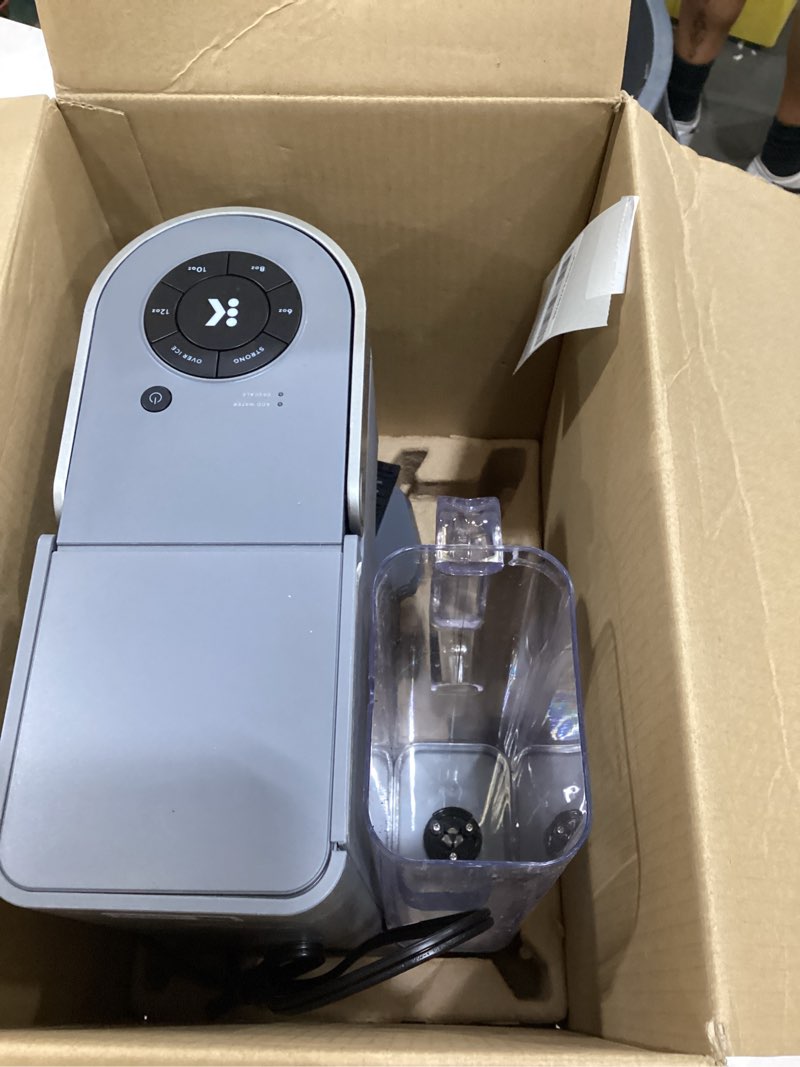Condition photo showing As Is for keurig k-supreme single serve k-cup pod coffee maker, multistream technology, 4 brew sizes, 66oz dual-position removable reservoir, gray gray coffee maker