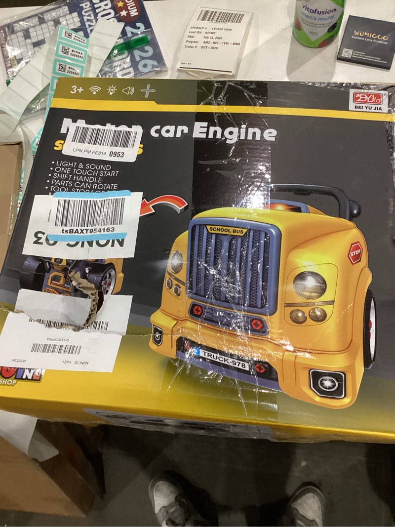 Condition photo showing Good Condition for MUGEYMYD Large Truck Engine Toy for Kids 3-5, Take Apart Motor Vehicle Pretend Play Car with Light and Sound, Kids Mechanic Workshop Set, Toy Engine Building Kit for Toddlers.