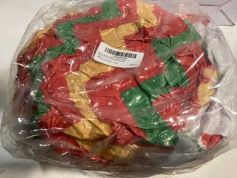 Condition photo showing New/Like New for 4 Pack Christmas Bell Pillows Xmas Decorative Cushions Velvet Ball Throw Pillows Cute Round Cushion Winter Home Couch Sofa Bedroom Decoration Gift 14 Inch