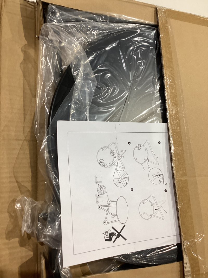 Condition photo showing Good Condition for HollyHOME Round Metal Side Table, Rust-Resistant Patio Small Plant Stand, Outdoor 17.32'' Portable End Table for Balconies, Gardens, Living Rooms and Bedrooms, Black