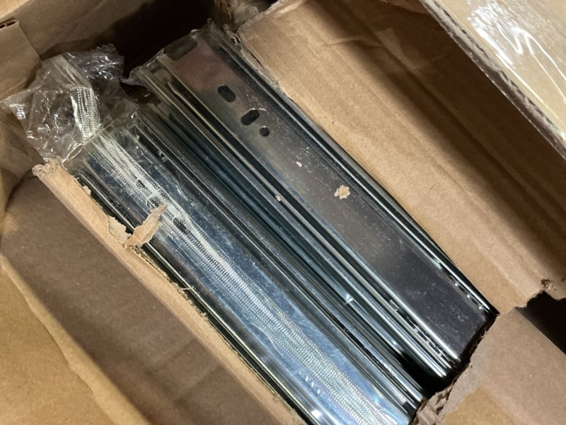 Condition photo showing Good Condition for 6 pairs of 24 inch hardware 3-section full extension ball bearing side mount drawer slides,100 lb capacity drawer slide 24 inch zinc plated