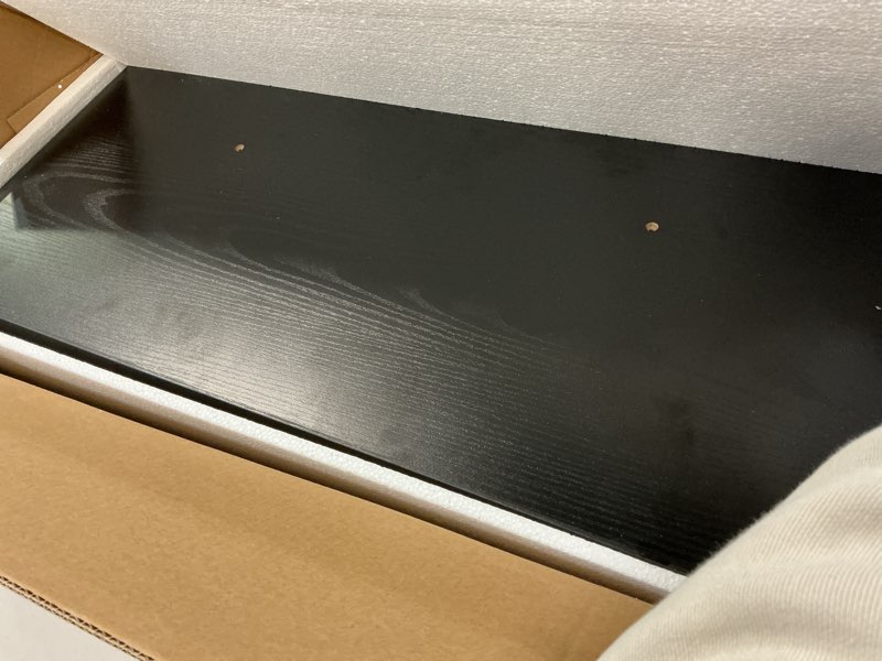 Condition photo showing Good Condition for Fun Memories 12 Deep Floating Shelves for Wall | 30W x 12D Large Floating Shelves | 3 Pack Storage Space Wall Mount Shelf for Living Room Bathroom Toilet Laundry Room Kitchen Home Office - Black Black 30"W x12"D - 3P