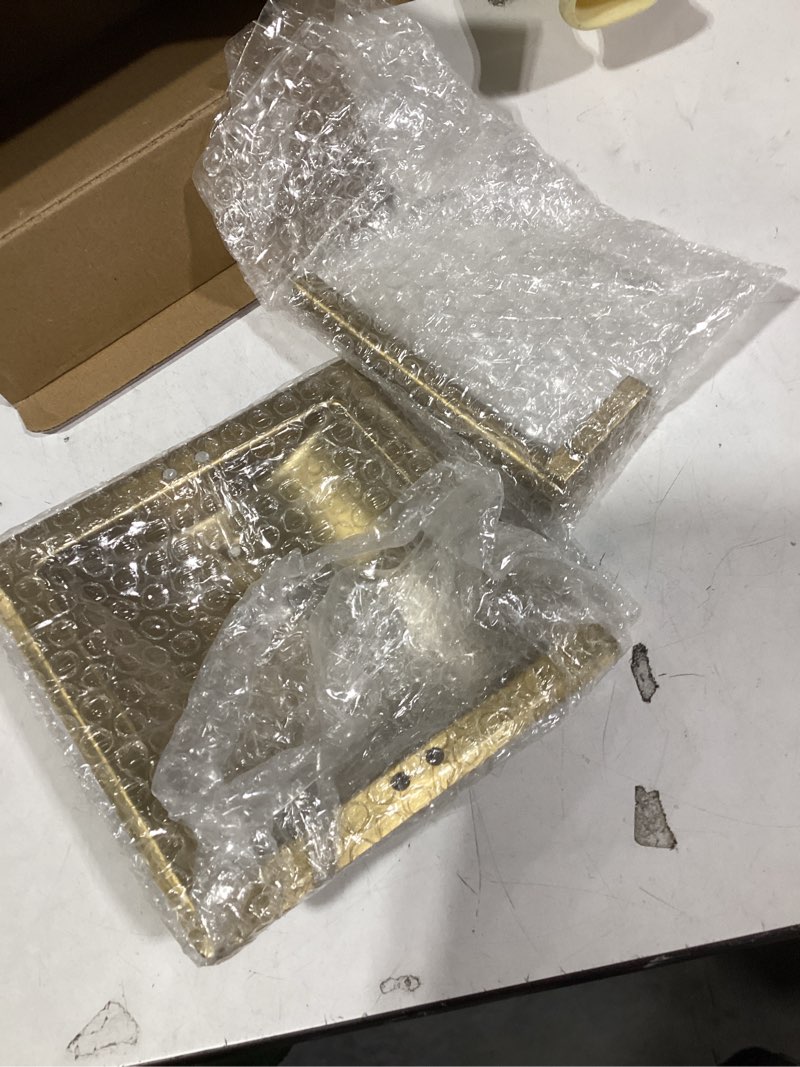 Condition photo showing Good Condition for Recessed Gold Toilet Paper Holder, in Wall Toilet Paper Holder Pivoting, Gold Wall Mount Toilet Paper Roll Holder, Bathroom Brushed Brass Stainless Steel Tissue Holder Brushed Brass 1