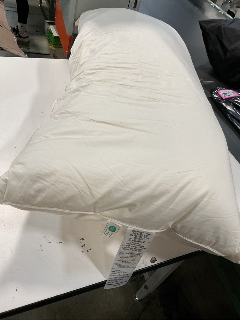 Condition photo showing As Is for Household 100% Jersey Cotton Pillowcase 20”x36”-Light Weight, Comfortable, Super Soft Pillow Case with Envelope Closure Set of 2 (White, King Size Pillowcase) White King Size Pillowcase