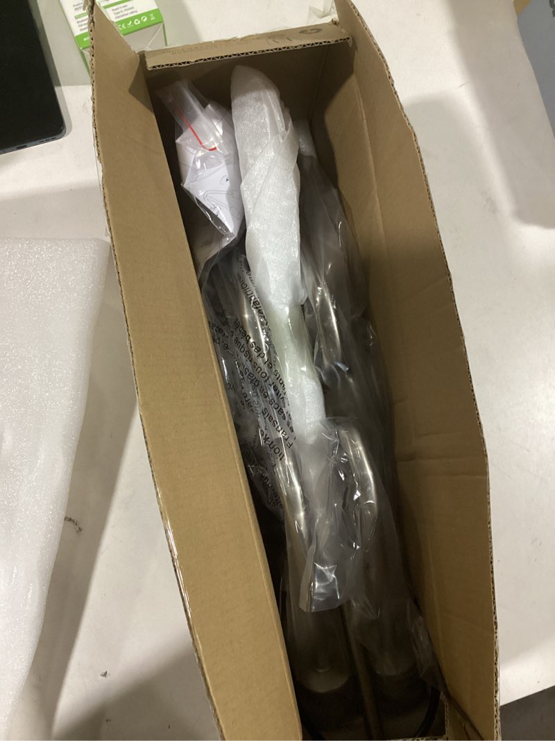 Condition photo showing As Is for BONLICHT Contemporary 8 Light Sputnik Chandelier Brushed Nickel Semi Flush Mount Ceiling Light Modern Light Fixture Ceiling lamp for Kitchen Dining Room Bed Room Hallway Brushed Nickel Ceiling Light-8