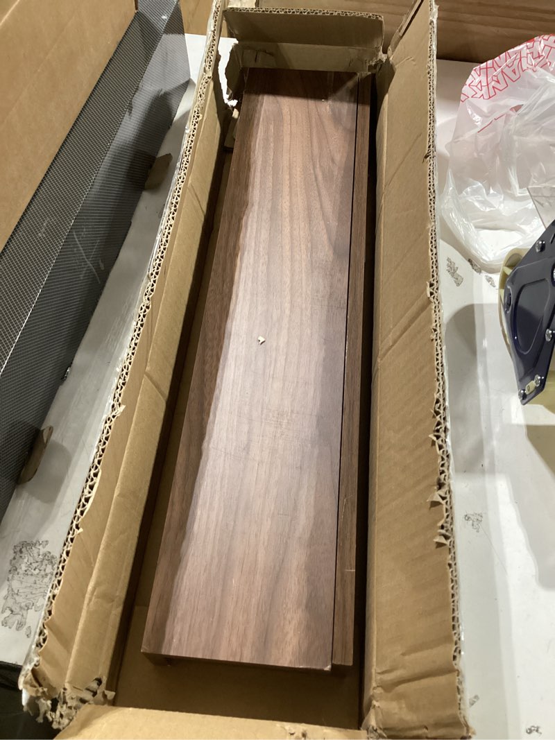 Condition photo showing Good Condition for picture ledge shelf, floating shelves set of 2, 24 inches nursery book shelves for toys storage, kids bookshelf wall mounted for living room bedroom decor books photo frames, walnut