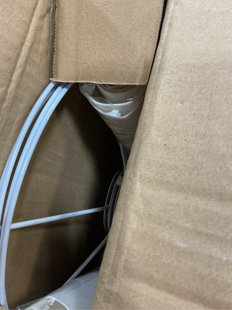 Condition photo showing Good Condition for beige lamp shades set of 2,linen drum lampshades,10.24" top x 10.24" bottom x 7.48" high small lamp shade for table lamps & floor lam-ps & bedside lam ps replacement,easy assembly(white)