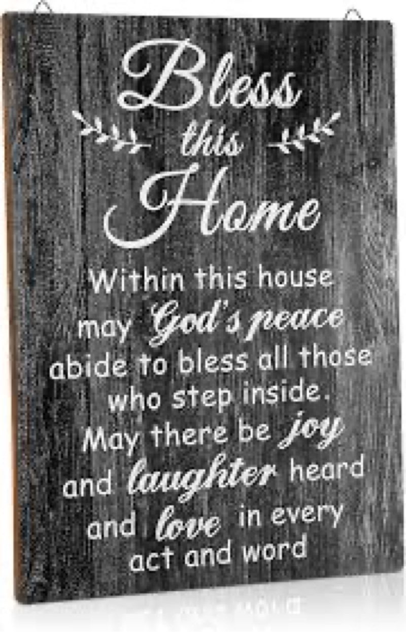 SRSZHIYUE Bless This Home Wall Decor 16"×24" Modern Rustic Farmhouse Inspirational Blessing Sweet Fa