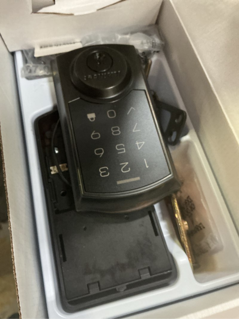 Condition photo showing As Is for Kwikset 9270TRL-11PS Traditional SmartCode Touchpad Electronic Deadbolt SmartKey Venetian Bronze Finish