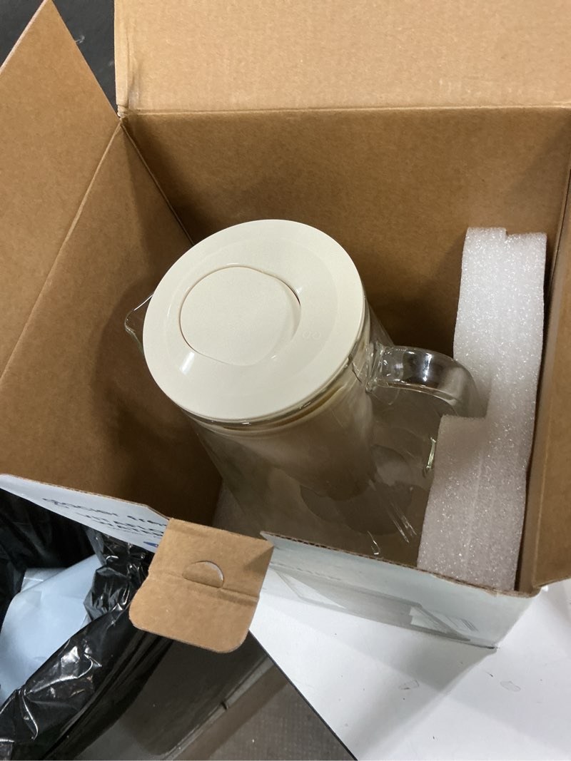 Condition photo showing Good Condition for glacier fresh 10 cup purela glass water pitcher with 1.6x flow rate upgraded ultrafiltration membrane and activated carbon filter, reduces 99% chlorine, pfoa&pfos, coliforms, white white ultrafiltration pitcher (upgraded) 10 cup