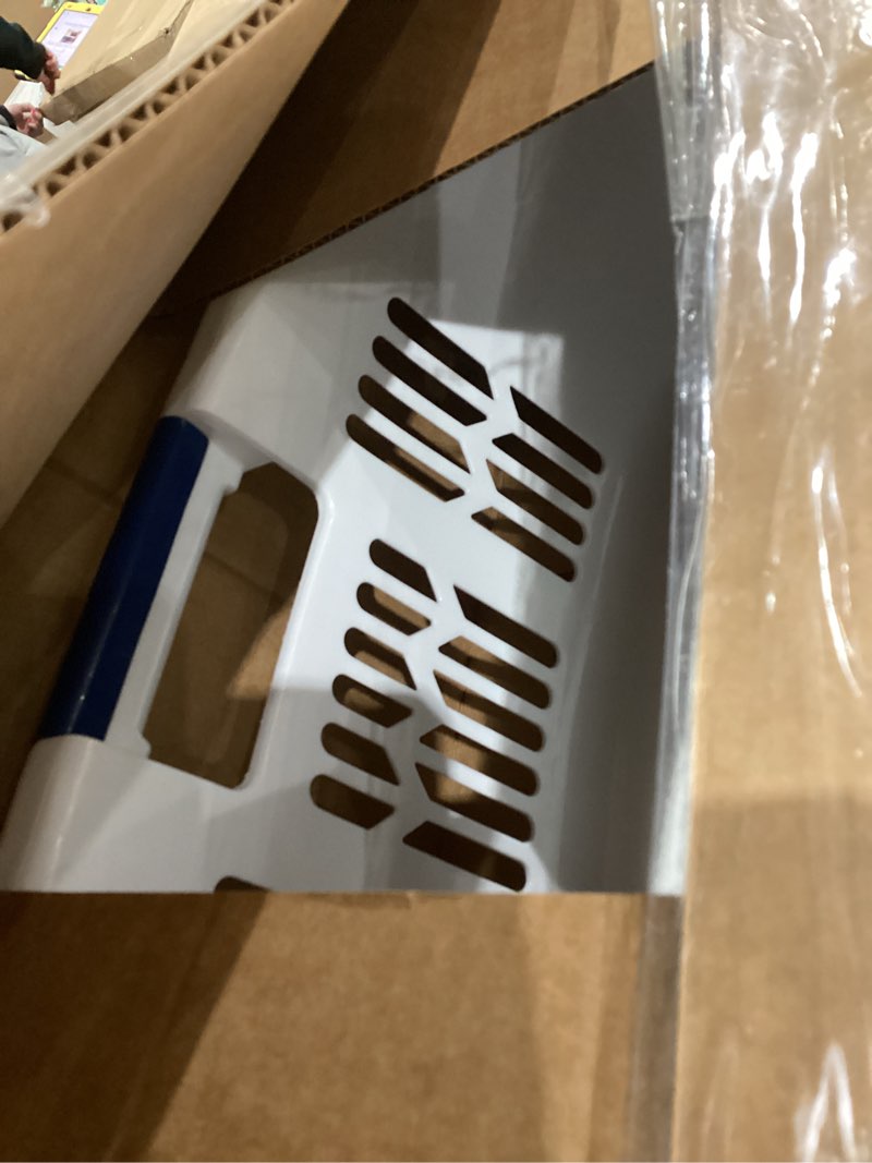 Rubbermaid Large Hip-Hugger Laundry Basket/Hamper, 1.5-Bushel, White, Stackable Storage Bin/Organize