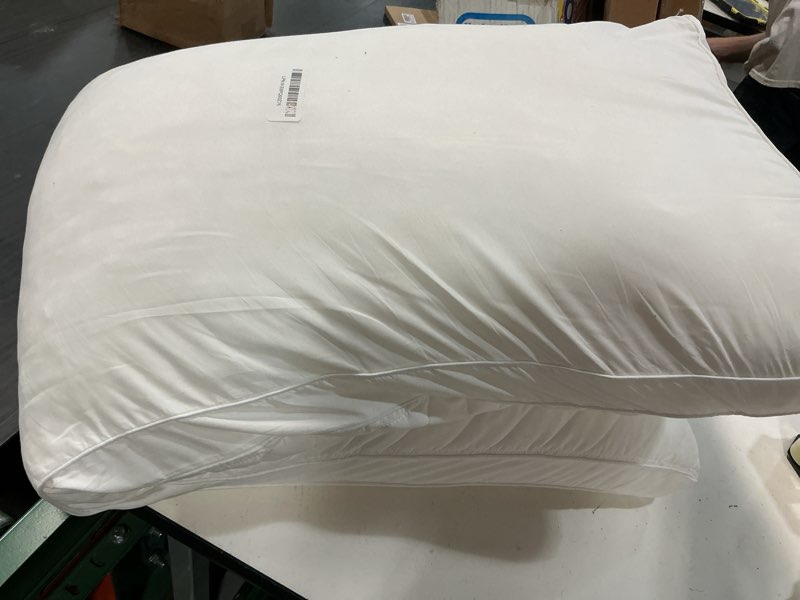 Condition photo showing As Is for zonli long body pillow for adults, firm body pillow with adjustable shredded memory foam, soft support for side sleepers, pregnant women, washable quilted, 20 x 54 inch, white
