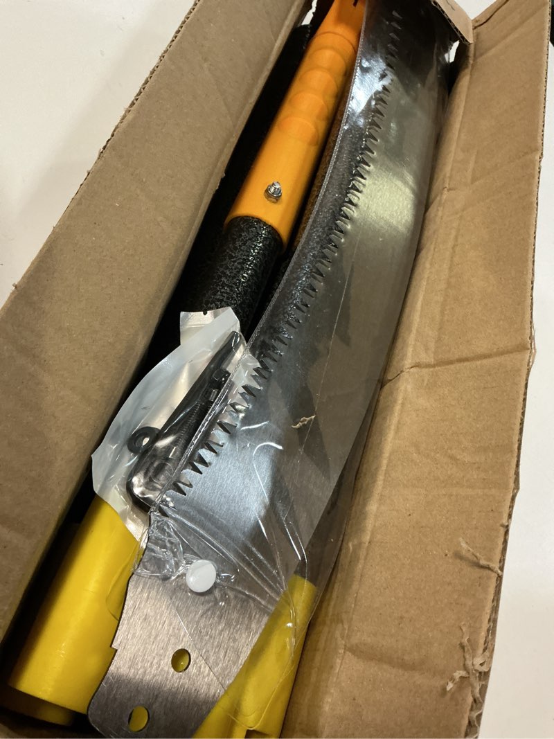 Condition photo showing New/Like New for pole saw for tree trimming,2-in-1 manual handheld pole pruning saw, 10.8 ft long tree trimmer with 15.7" triple-ground sharp blade cutter for branches,orchard, palm trees, shrubs,limbs