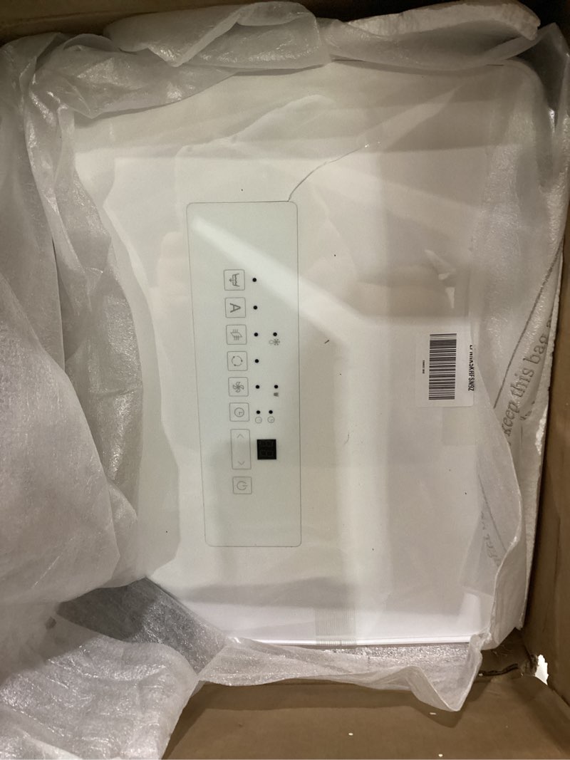 Condition photo showing As Is for NOT TESTED TOP CRACKED Amazon Basics 50-Pint Large Dehumidifier with Pump, Energy Star Certified, Humidity Control, Auto-Defrost, Timer, Overflow Protection for Rooms up to 4000 SFT, White