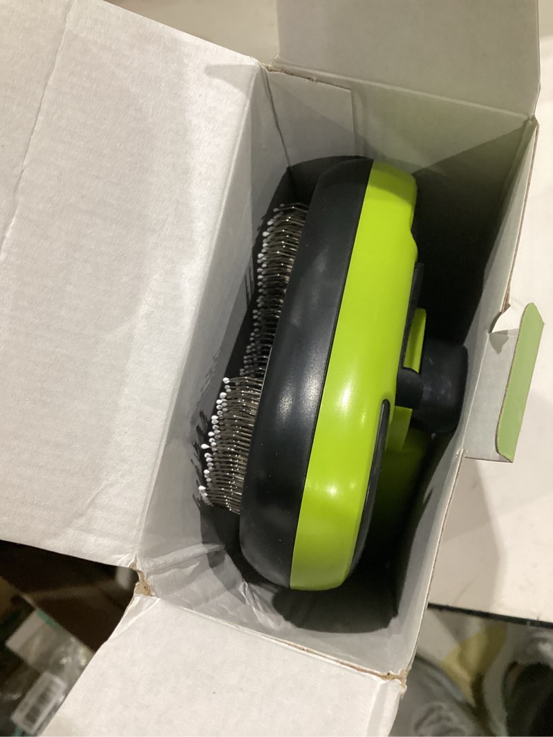 Condition photo showing Good Condition for pecute cat steam brush, self-cleaning steam cat brush with 2 water spray modes, large capacity tank, steaming renu dog brush for shedding massaging grooming, cool mist only green