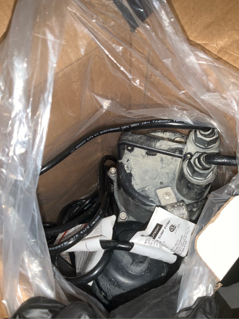 Condition photo showing As Is for utilitech 1/3-hp 40-gpm aluminum submersible sump pump