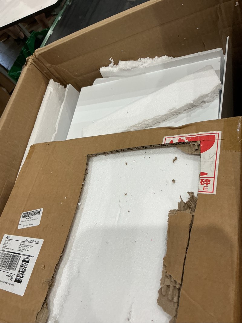 Condition photo showing As Is for (used)13.8\" extra large white risers, large size acrylic cube display nesting risers, food risers for buffet table, white risers for catering dessert collectibles jewelry figures show