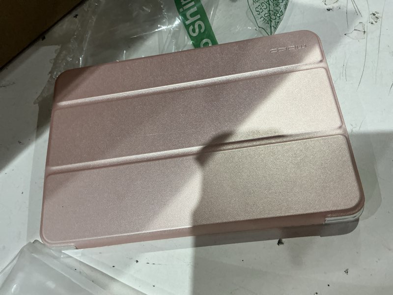 Condition photo showing As Is for moko case fits all-new amazon kindle fire hd 8 & 8 plus tablet(12th generation/10th generation, 2022/2020 release) 8",trifold stand cover with translucent backshell with auto wake/sleep,rose gold