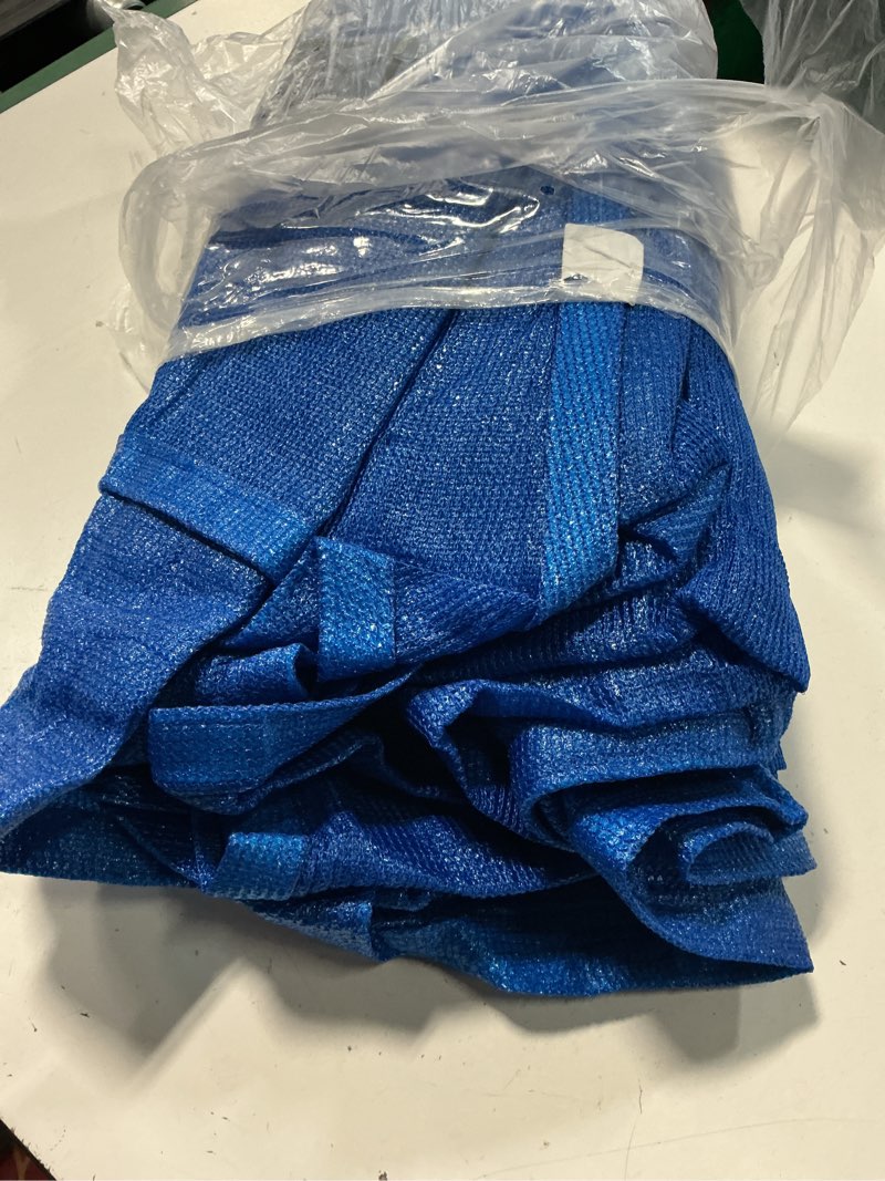 Condition photo showing Good Condition for sunny guard sun shade sail 10' x 13' rectangle blue uv block sunshade for backyard yard deck patio garden outdoor activities and facility(we make custom size) 1 0' x 1 3' blue