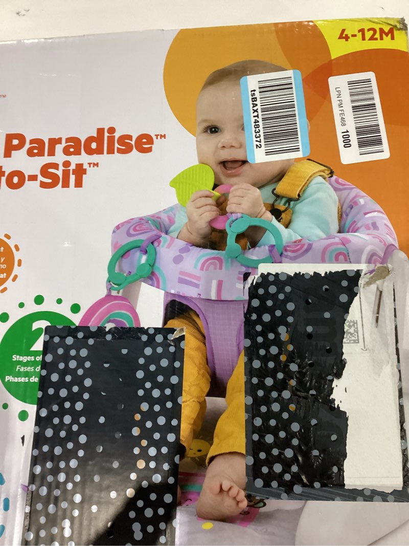 Condition photo showing New/Like New for Bright Starts Learn-to-Sit 2-Position Baby Floor Seat with Toys, Unisex, 4-12 Months, Purple Paradise