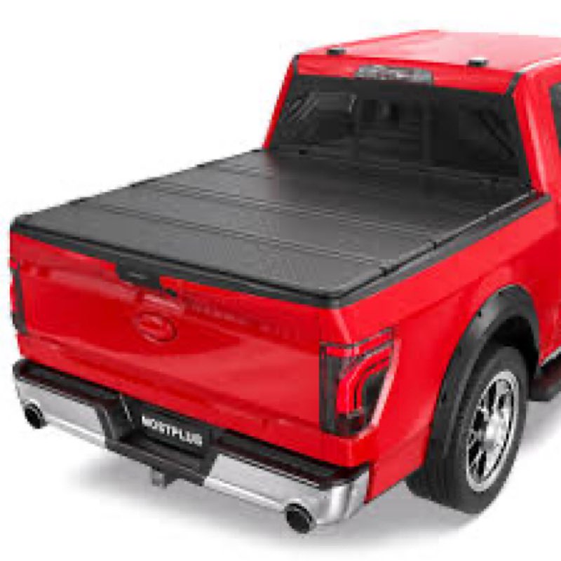 4-Fold 5.5FT Hard Solid Truck Bed Tonneau Cover for 2009-2014 Ford F150 w/Lamp