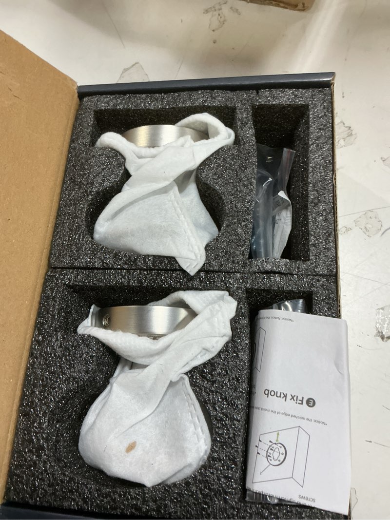 Condition photo showing Good Condition for Satin Nickel Knobs Crystal Door Knob Dummy Door Knobs Brushed Nickel Glass Silver Interior Dummy Handle Single Sided Decorative 2 Pack 2 Satin Nickel-Dummy