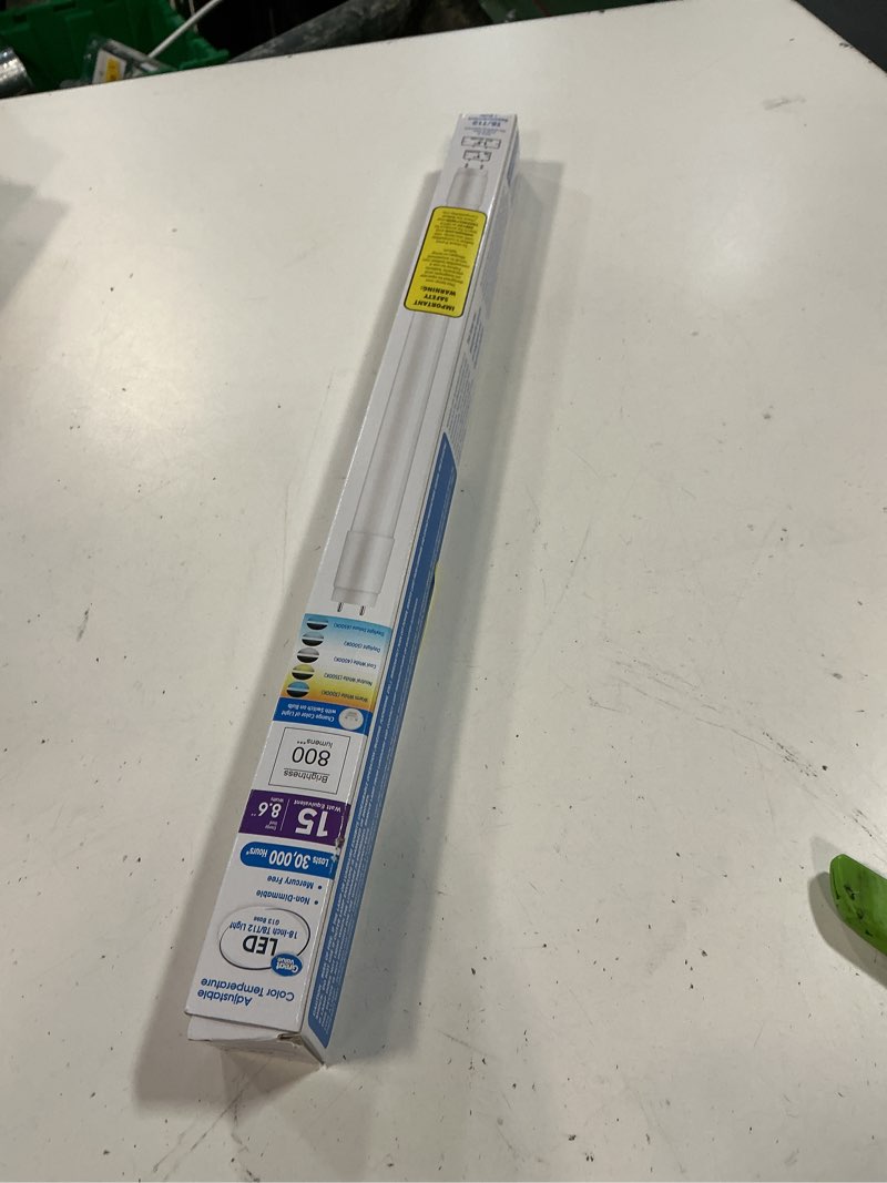 Condition photo showing New/Like New for great value t8/t12 led 9w (20w equivalent) 24-inch adjustable color temperature g13 base replacement light bulb, non-dimmable