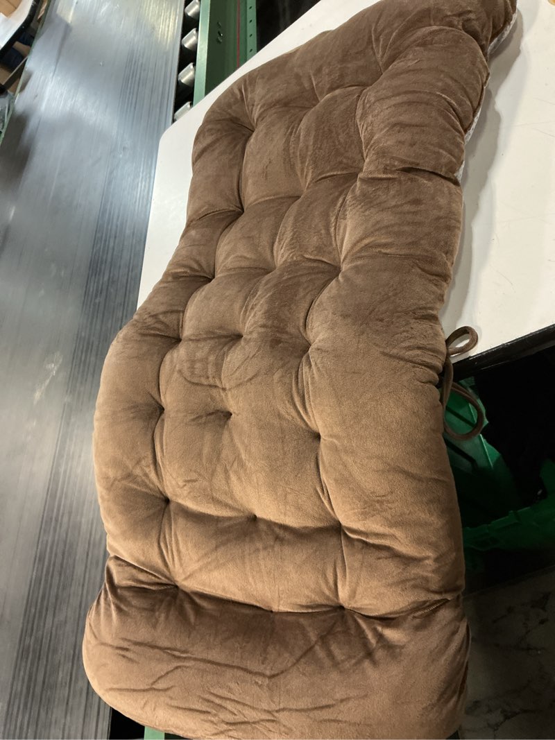 Condition photo showing Good Condition for thick outdoor bench cushion 36x16x4 inch, waterproof patio furniture cushions, bench seat cushion for porch swing, window color bromw