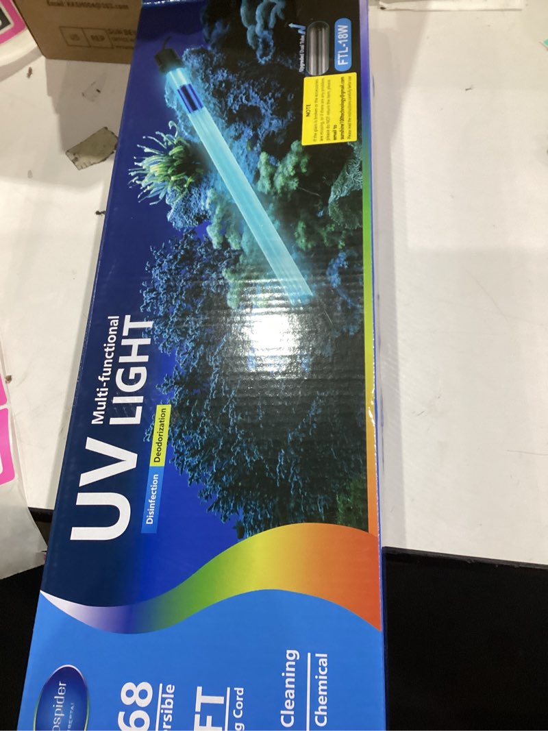 Condition photo showing Good Condition for 18W Aquarium UV Light for 100-1000 Gallon, UV Pond Water Clarifier for Koi Pond, Swimming Pool, Spa, Large Fish Tank, Cold Plunge UV Light for Pond Algae Control 18W/For 1000 Gallon