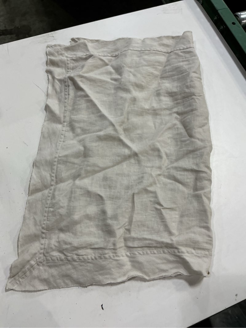 Condition photo showing Good Condition for european linen double flange sham set, standard, sand
