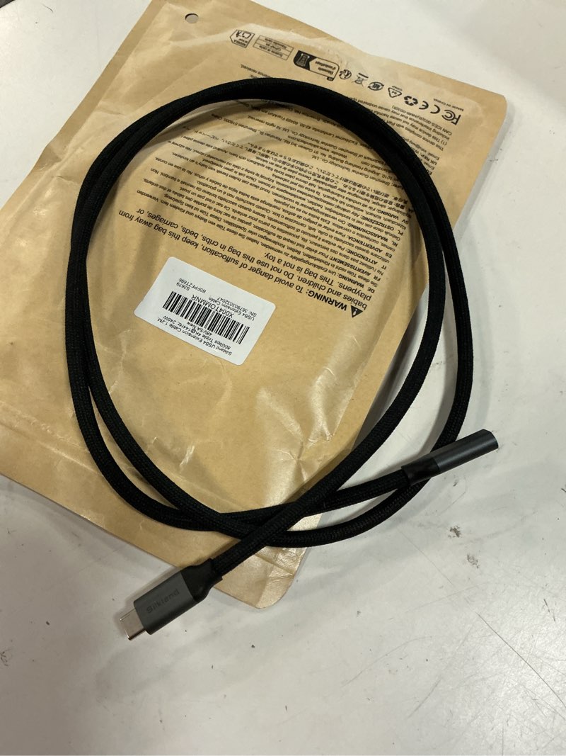 Condition photo showing Good Condition for silkland 80gbps usb 4 extension cable for thunderbolt 5/4, [240w charging, 8k 60hz] usb c extender 4ft, 4k@540hz type c male to female adapter compatible for usbc hub, iphone 17/16, macbook, ipad 4 feet