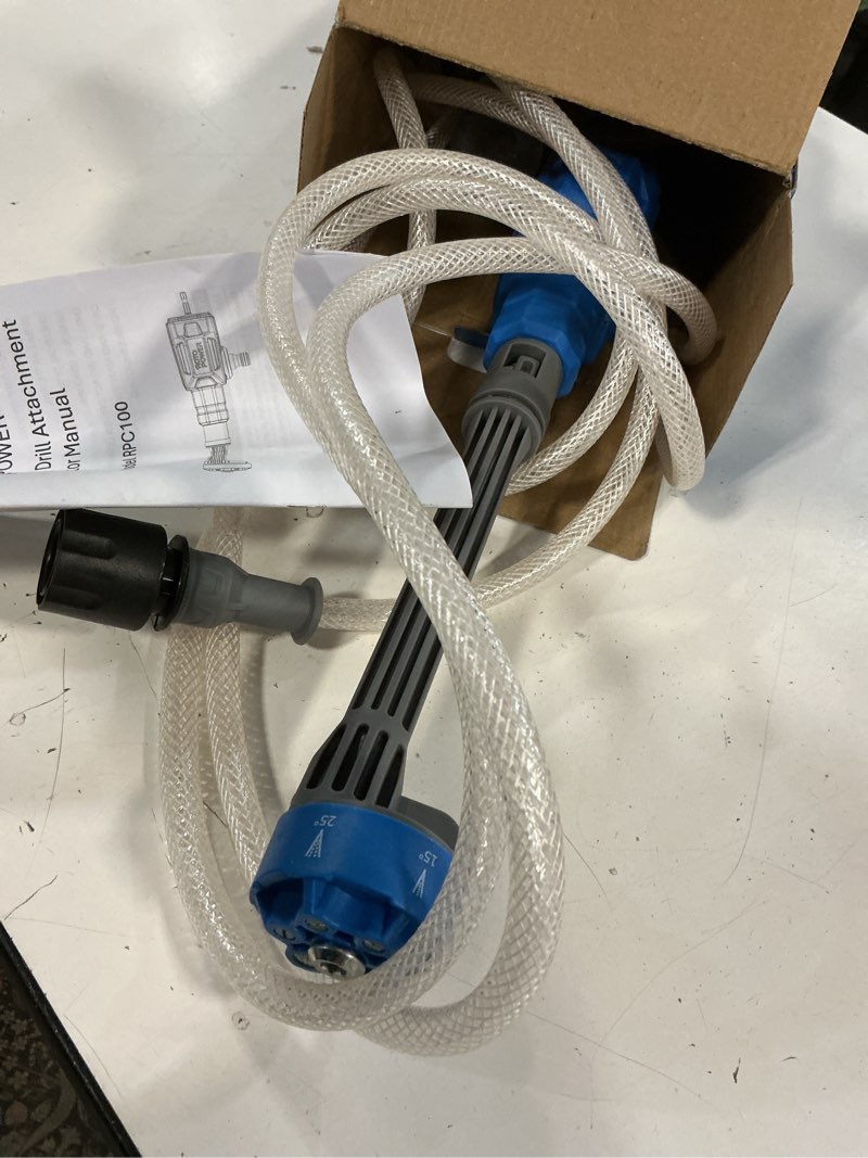 Condition photo showing As Is for rotopower power cleaner drill attachment 500-psi 1-gpm cold water battery pressure washer with 1 spray tips