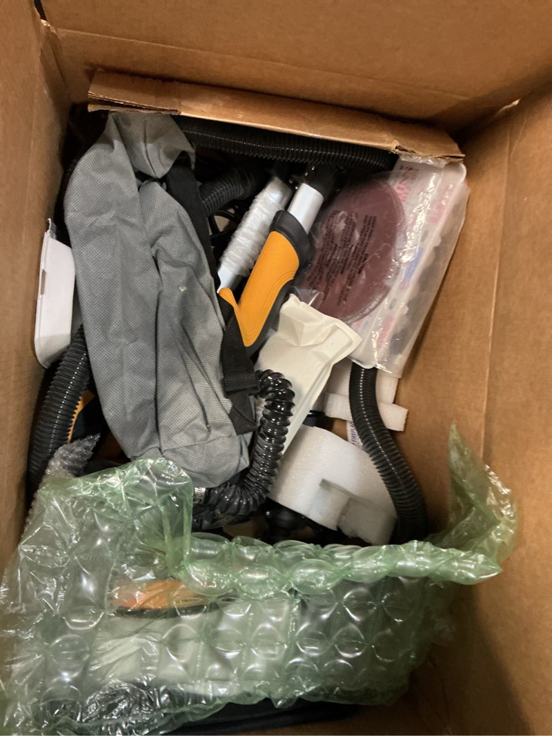 Condition photo showing As Is for Drywall Sander, 750W Powerful Electric Drywall Sander with Vacuum Attachment, Auto Dust Collection, 7 Variable Speed 900-1800RPM, Dustless Wall Sander with Long Power Cord for Popcorn Ceiling, Drywall