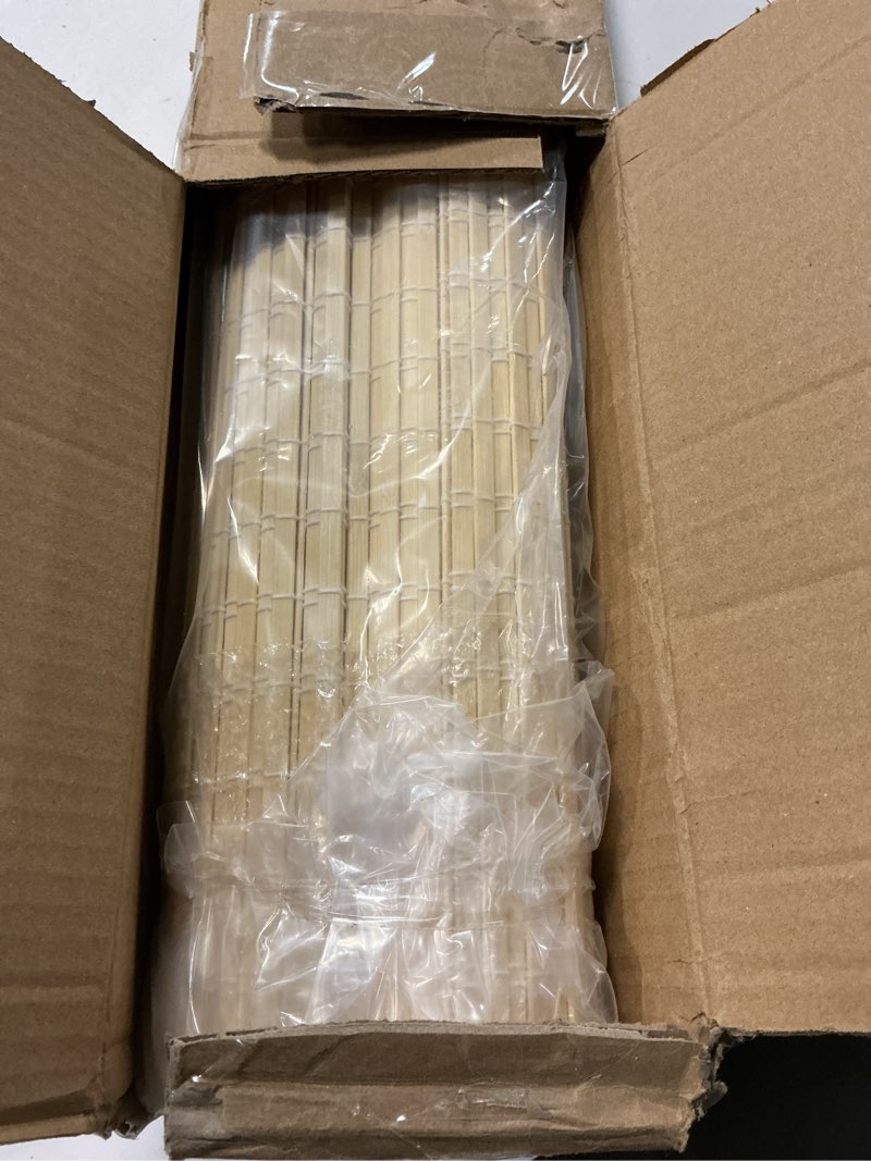 Condition photo showing Good Condition for lazblinds no tools no drill cordless bamboo roman shades, privacy room darkening window treatment, roll up bamboo blinds for window 36'' w x 64'' h, dp-natural dp-natural 36'' w x 64'' h