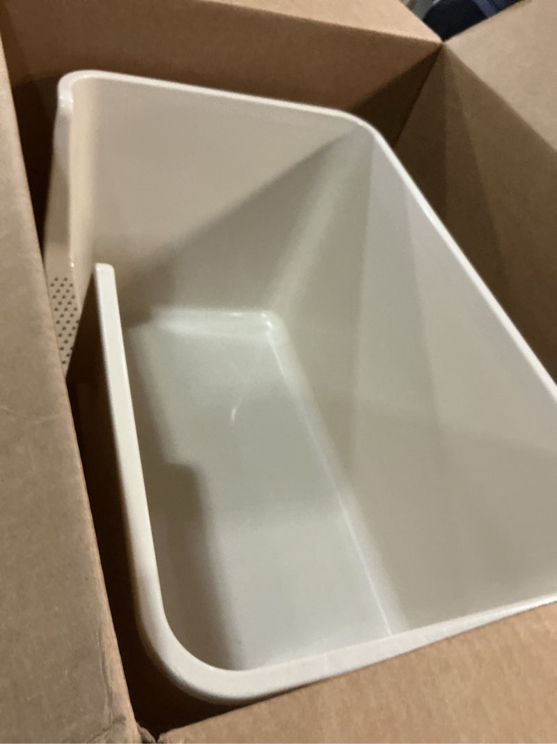 Condition photo showing Good Condition for extra large high sided cat litter box - 24.8" l x 11.4" w x 13.0" h, xl jumbo kitty litter box for big indoor cats, tool-free assembly (beige)