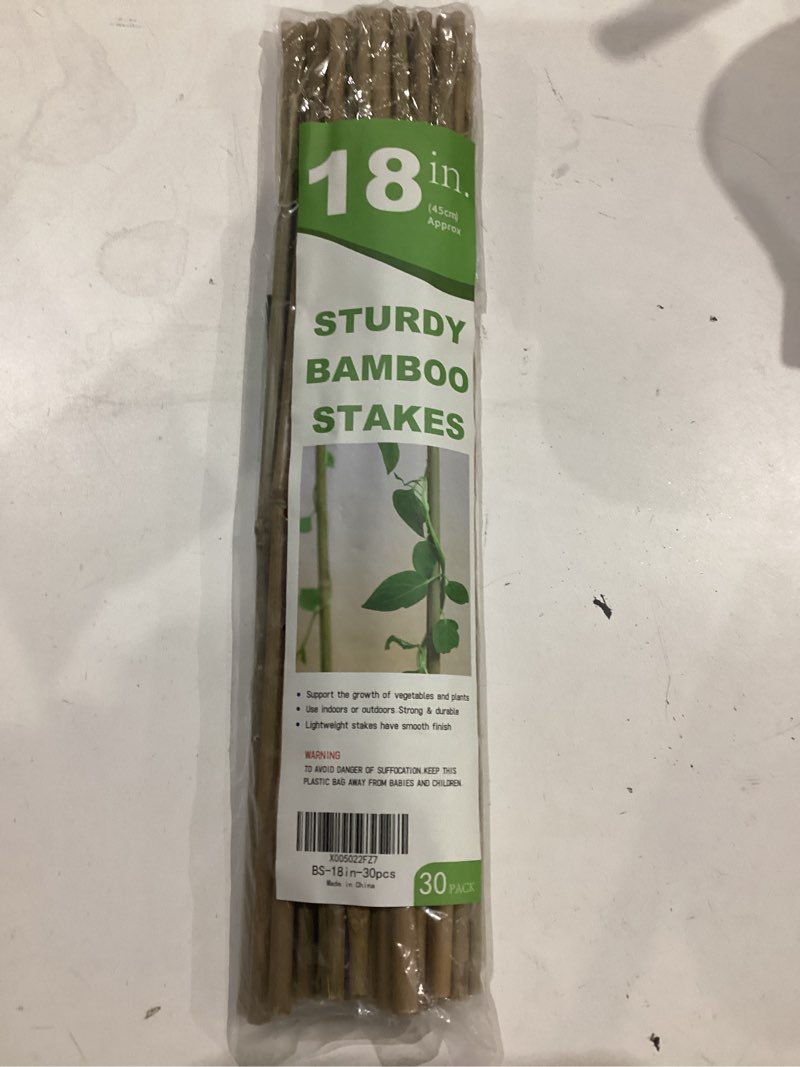 natural bamboo plant stakes (18in-30pcs)
