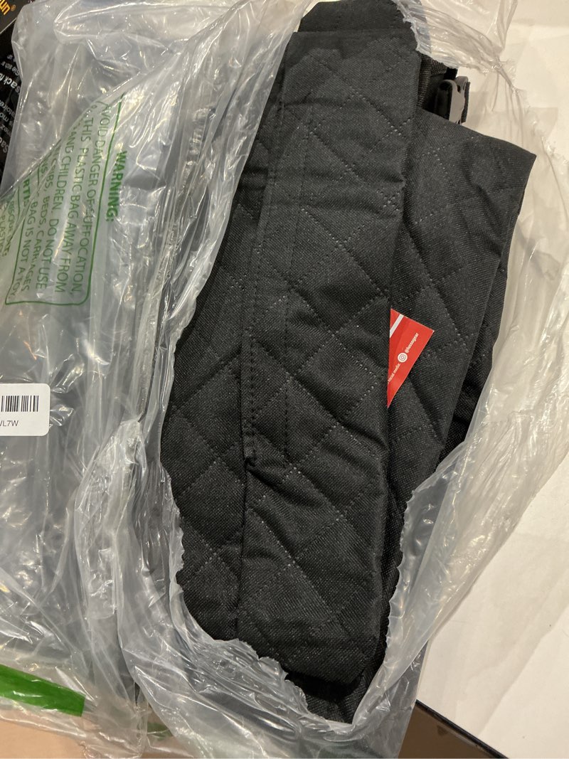 Condition photo showing Good Condition for lusso gear car seat protector for baby car seat (bench seat cover) - waterproof - thick padding - protects fabric or leather seats (black) bench seat cover - black