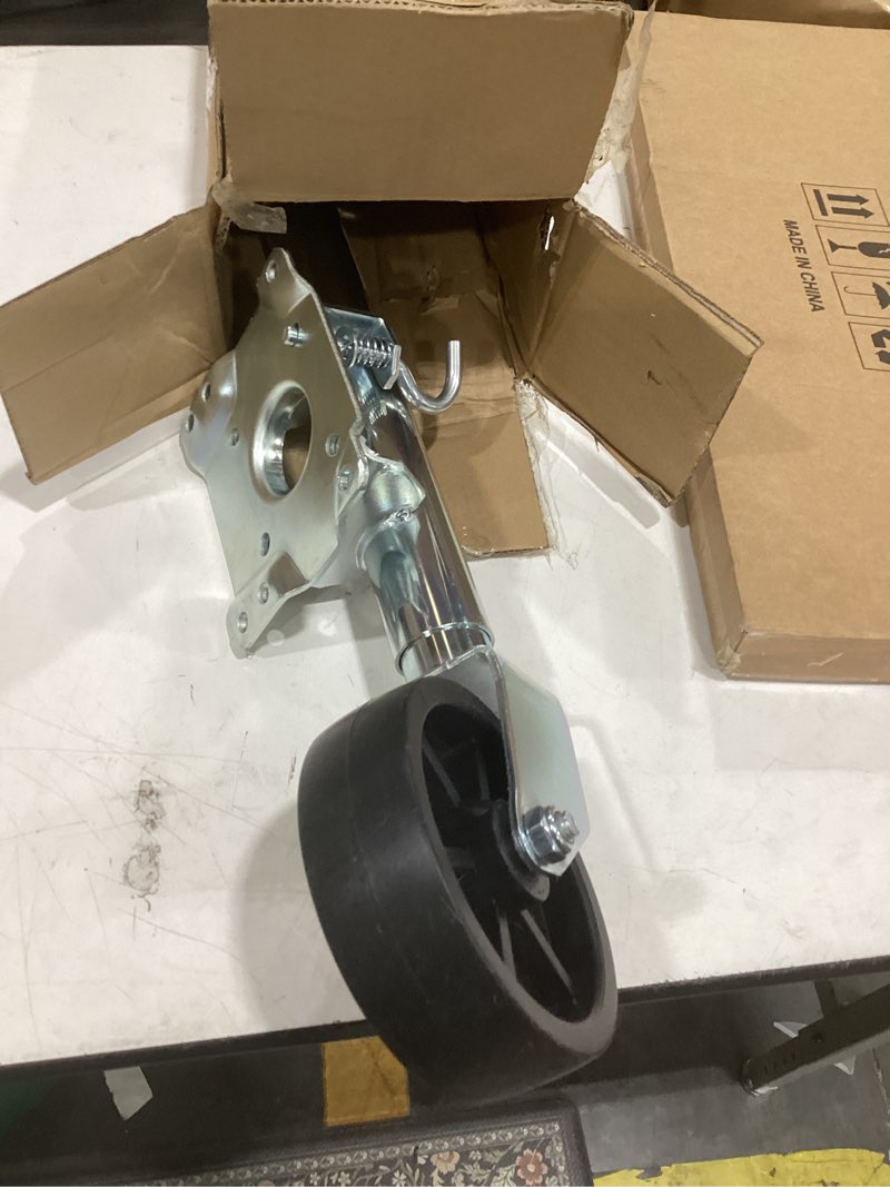 Condition photo showing As Is for vevor trailer jack with wheel, 1000 lbs load capacity, heavy duty swivel boat trailer jack with pp single wheel & ergonomic handle, 10-inch lift, fit for rvs, boats, horse trailers, utility trailers 1000lbs upgraded (10-inch lift)