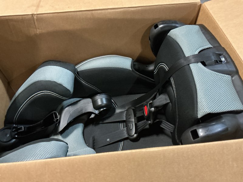 Condition photo showing Good Condition for evenflo chase lx harnessed booster car seat (jameson gray) new chase booster side impact jameson gray