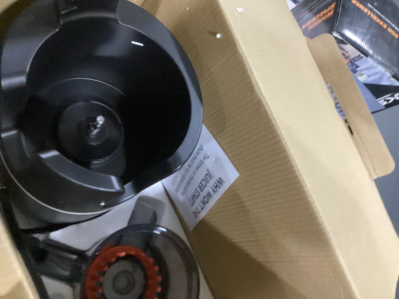 Condition photo showing New/Like New for juicer machines with 5.8" large feed chute, slow masticating cold press juicer for whole fruits & vegetables, easy to clean design, high juice yield home juicer for daily wellness