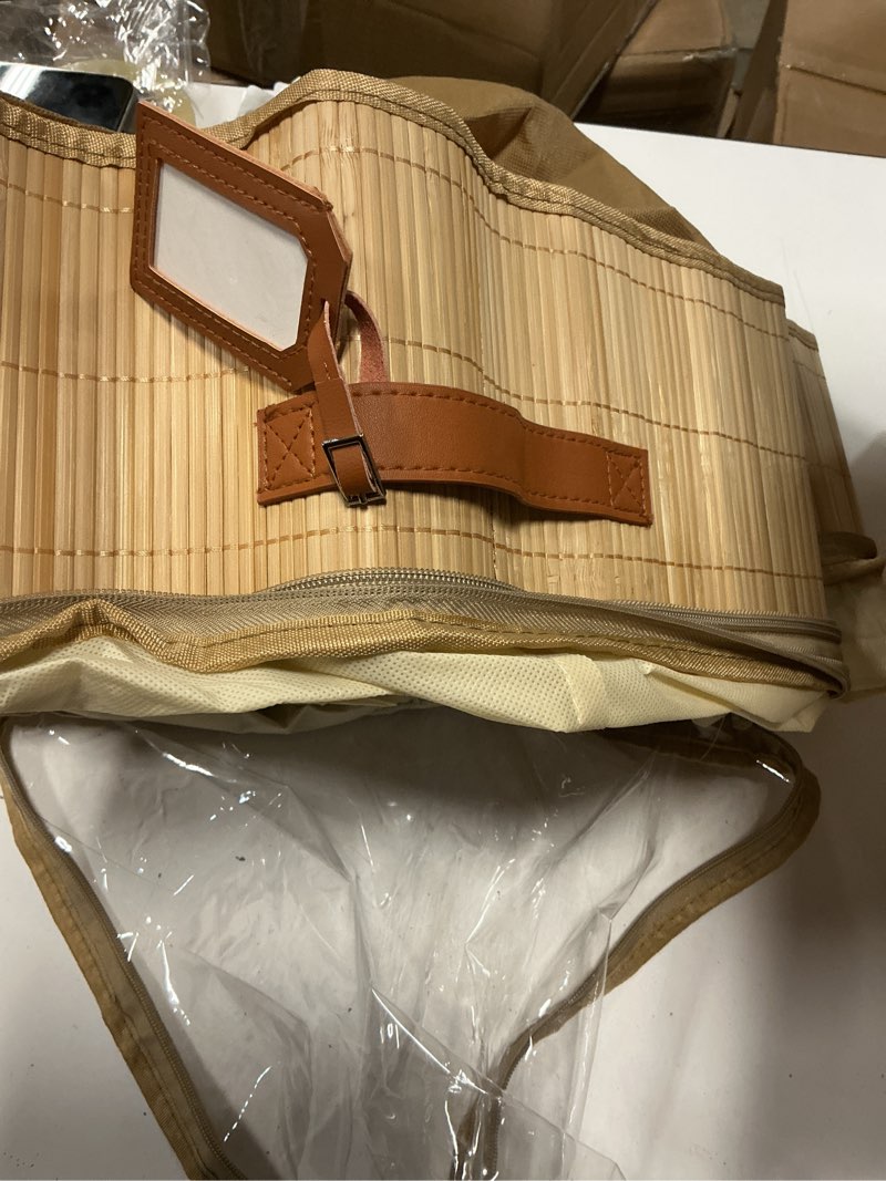 Condition photo showing As Is for similar clevermade natural bamboo hamper luxe, single hamper - 19 gal (72l) bamboo laundry hamper with lid and removable machine washable laundry bag - holds 2 loads and 30 lbs.