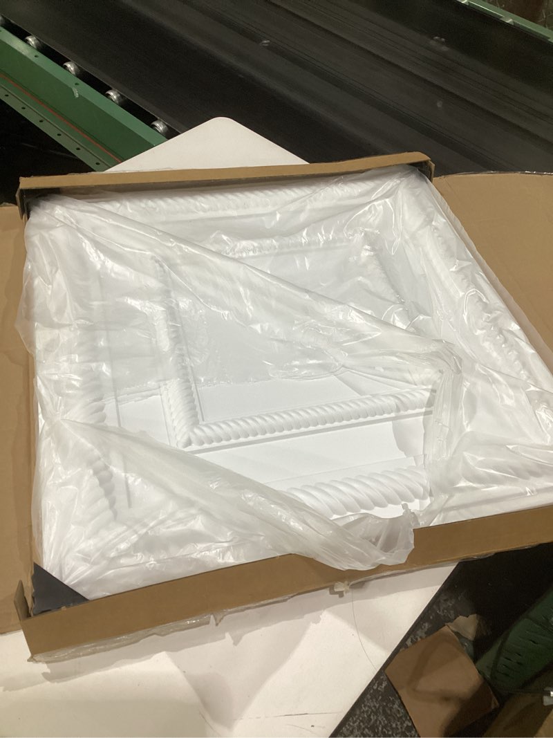 Condition photo showing Good Condition for art3d  24\"x24\" pvc lightweight drop ceiling tile, 2x2 ft water-resistant ceiling panels to prevent breakage, white square white 24 x 24 inch