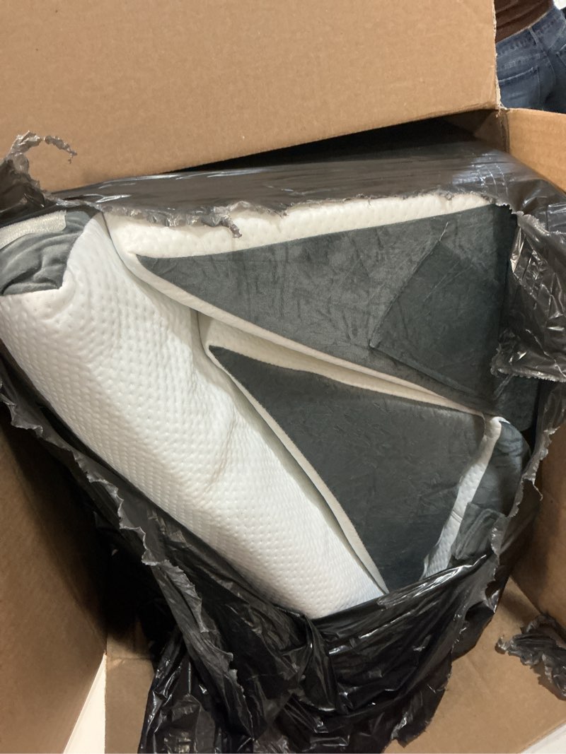 Condition photo showing Good Condition for bed wedge pillow, 4pc adjustable memory foam triangle wedge pillow set for after surgery, pillow wedge for sleep apnea, back pain relief, acid reflux relief, orthopedic pillow wedge for sleeping, grey