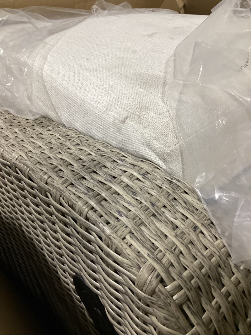 Condition photo showing Good Condition for similar /used outdoor wicker recliner chair - adjustable backrest
