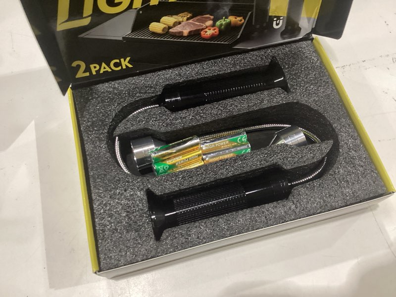 Condition photo showing New/Like New for grill light gifts for men: 2 pack led barbecue lights for outdoor grill unique grilling gifts for husband dad mens gifts for father day - smoker grilling accessories for night bbq