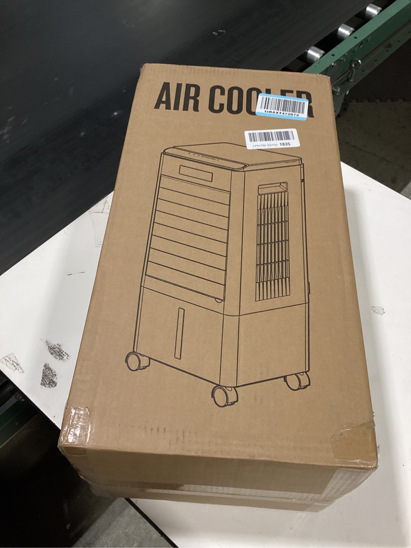 Condition photo showing Good Condition for portable air conditioners, windowless portable ac with 3 speeds, 3 modes, 8l evaporative air cooler w/7h timer, 90°oscillation, remote control air conditioners for bedroom, small room, home (white)