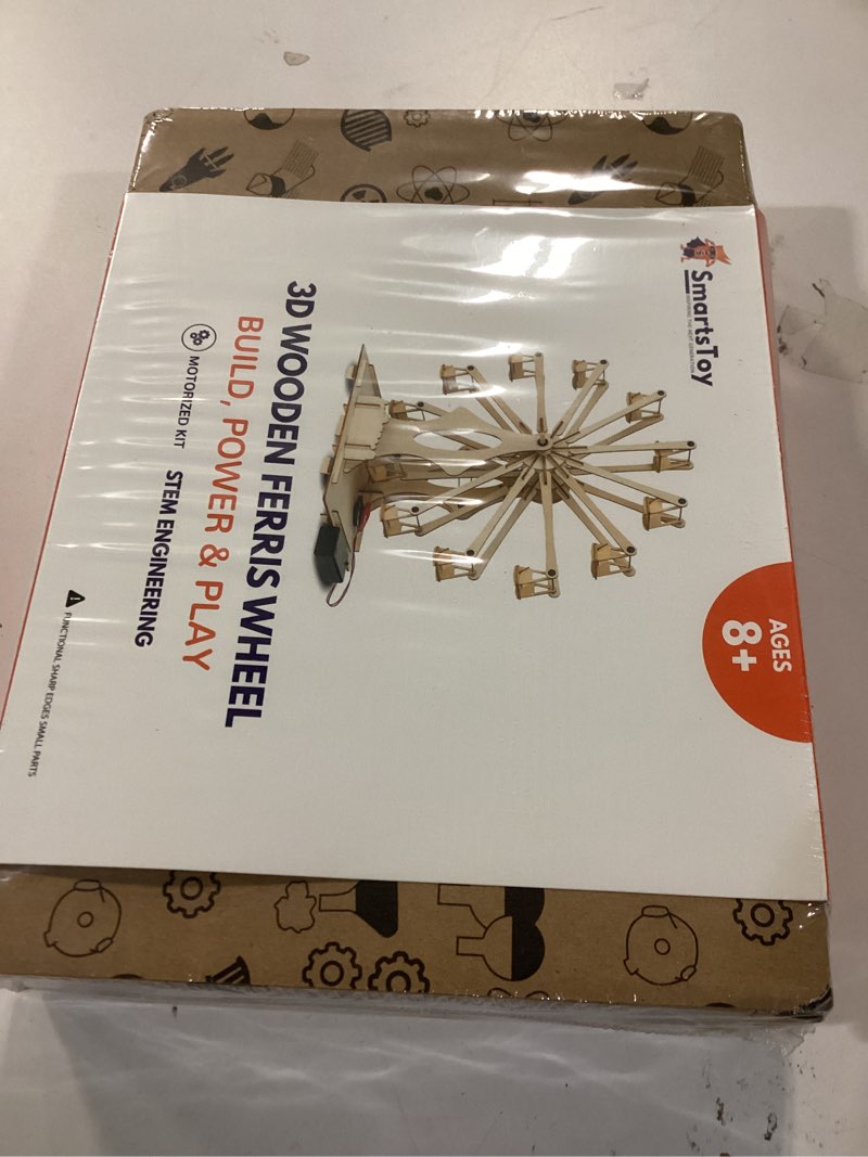 Condition photo showing New/Like New for Wooden Ferris Wheel - DIY 3D Puzzle & Educational Creative Crafts Kit - STEM Projects for Kids Ages 8-12-16, Boys & Girls - Construction Toys Set - Model Building Kit for Christmas & Birthday Gifts