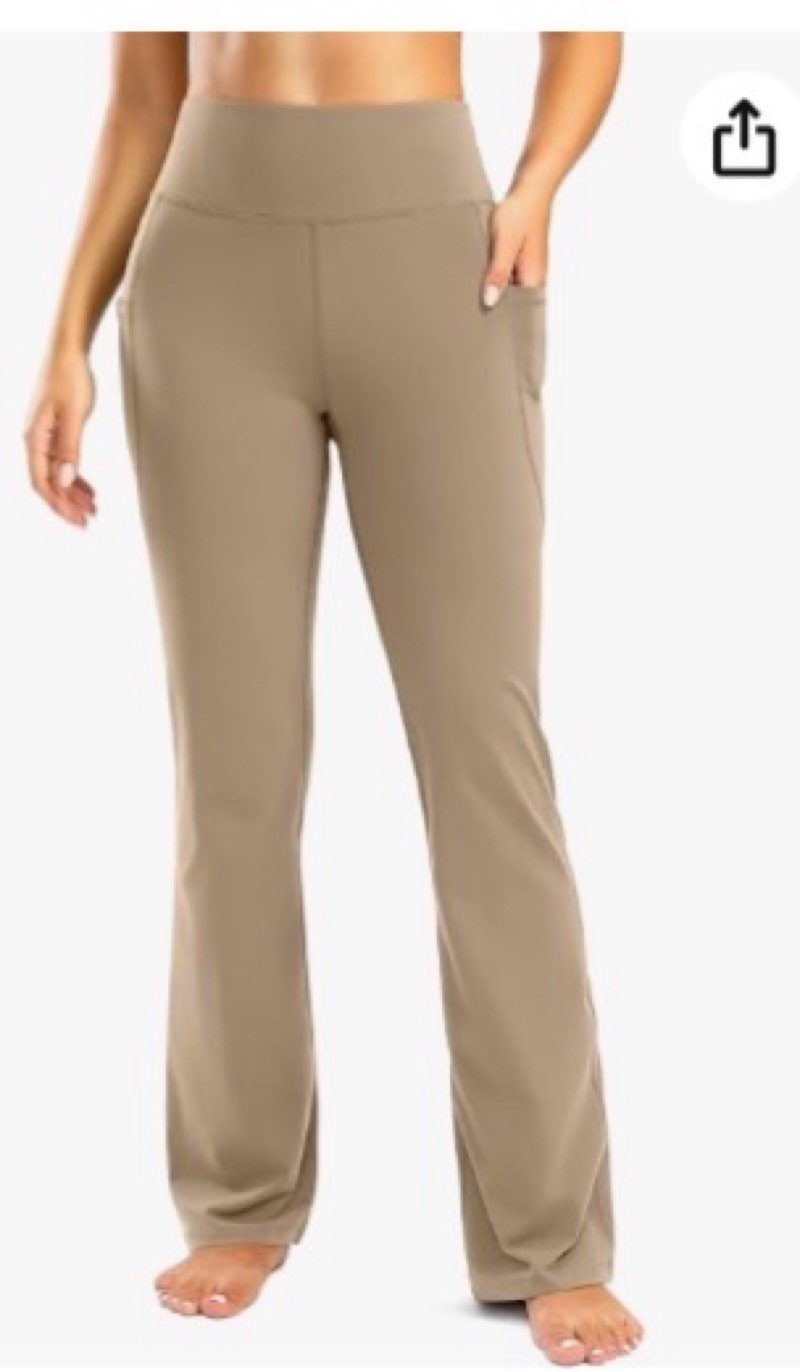 Gafree 28\\\\\\\"/30\\\\\\\"/32\\\\\\\"/34\\\\\\\" Inseam Women's Bootcut Yoga Pants Long Bootleg High-Waisted Flare Pants with Pockets