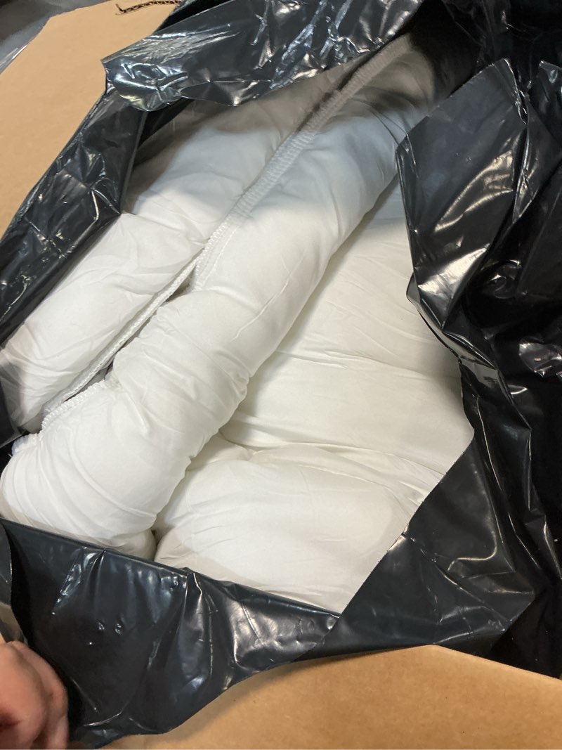 Condition photo showing Good Condition for olanly king mattress topper – viscose made from bamboo, cooling soft king pillow top mattress pad for back pain relief, plush down alternative fill bed topper with elastic deep pocket, white white king