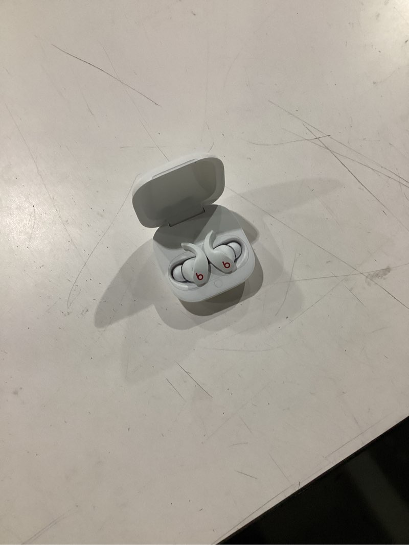 Condition photo showing Good Condition for beats fit pro (1st gen) - true wireless noise cancelling earbuds - active noise cancelling - sweat resistant earphones, compatible with apple & android, class 1 bluetooth® - beats white beats white fit pro without applecare+
